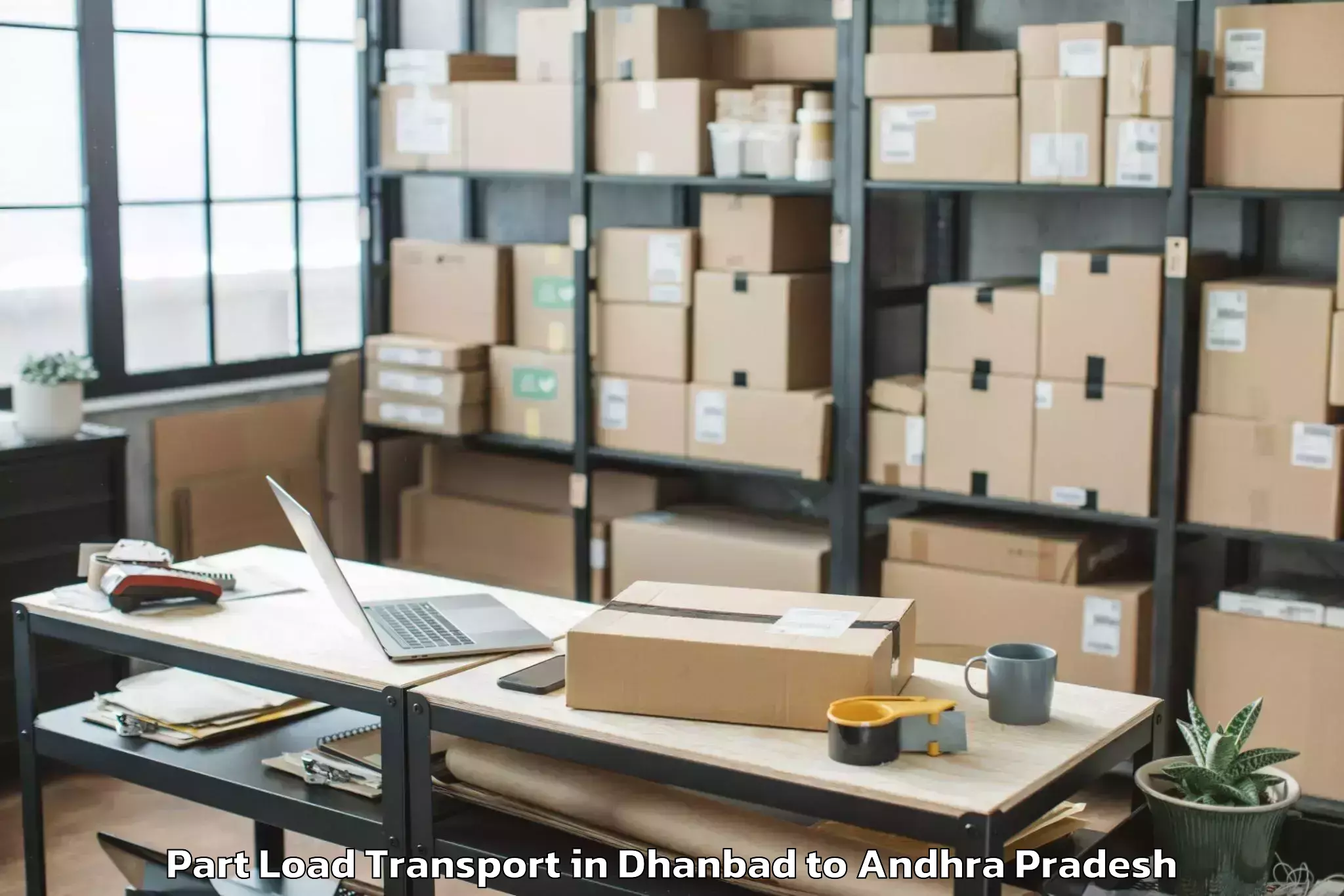 Expert Dhanbad to Movva Part Load Transport